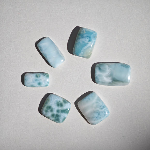 Cabujones Rectangulares de Larimar
