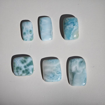 Cabujones Rectangulares de Larimar - 0