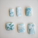 Cabujones Rectangulares de Larimar-4