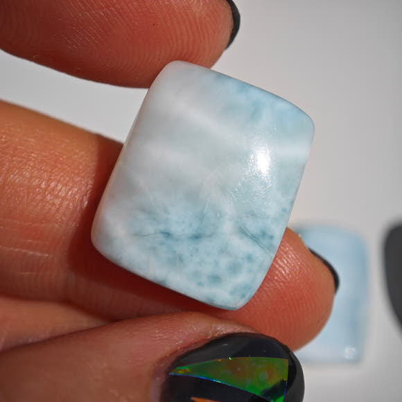 Cabujones Rectangulares de Larimar