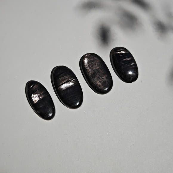 Hiperstena Oval · Cabujón Schiller