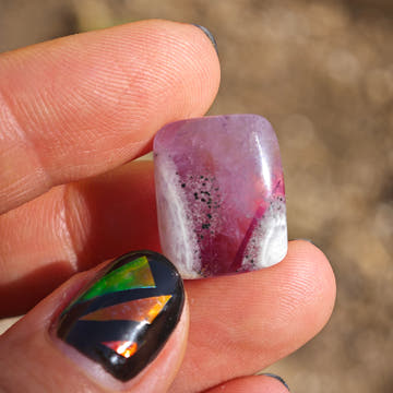 Trapiche Amethyst Cabochon Rectangular Shape - 0