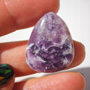 Freeform and Rectangular Lepidolite Cabochons-4