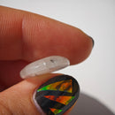 Cabujón Ovalado  de Cuarzo con Rutilo Negro-3