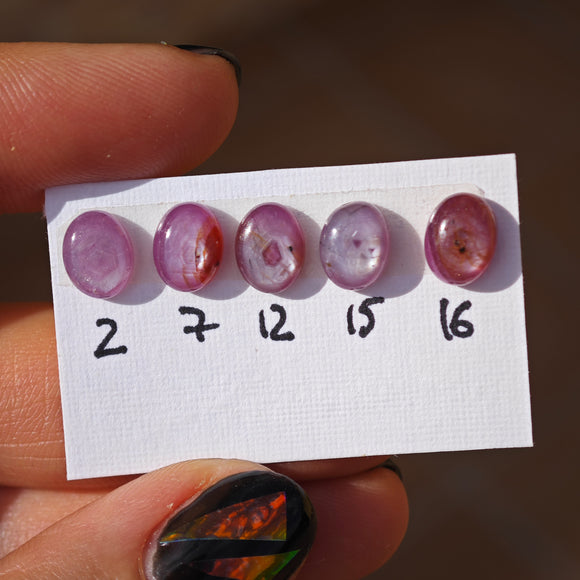 Cabujones Ovalados Zafiros Rosa Oval  8x6mm FOTOS