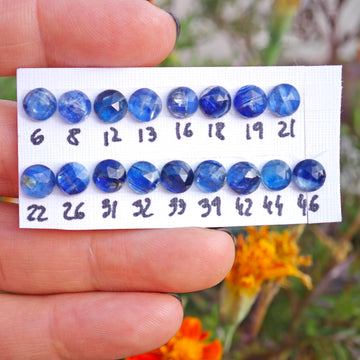 Cianita Azul Redonda Facetada Blue 6mm FOTOS - 0