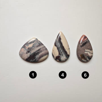 Porcelain Jasper Teardrop Cabochons - 0
