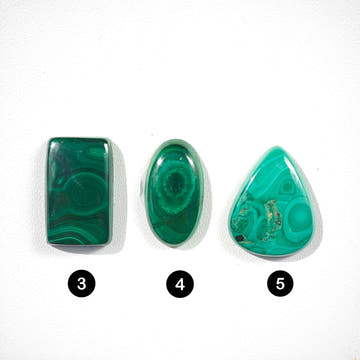 Malachite Cabochons Assorted No. 8 - 0