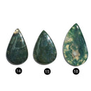 Ágata Musgo Cabujones Forma Lagrima-2