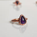 Anillo Amatista - Electroformado Cobre-4