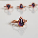 Anillo Amatista - Electroformado Cobre-5