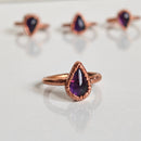 Anillo Amatista - Electroformado Cobre-5