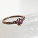 Anillo Rubí- Electroformado en Cobre-8