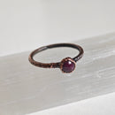 Anillo Rubí- Electroformado en Cobre-12