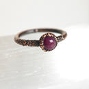 Ruby Ring - Electroformed Copper-3