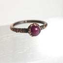 Anillo Rubí- Electroformado en Cobre-3