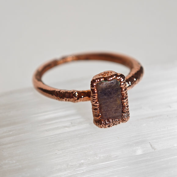 Anillo Zafiro- Electroformado en Cobre