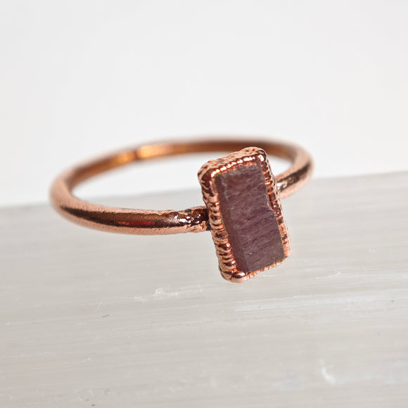 Anillo Zafiro- Electroformado en Cobre