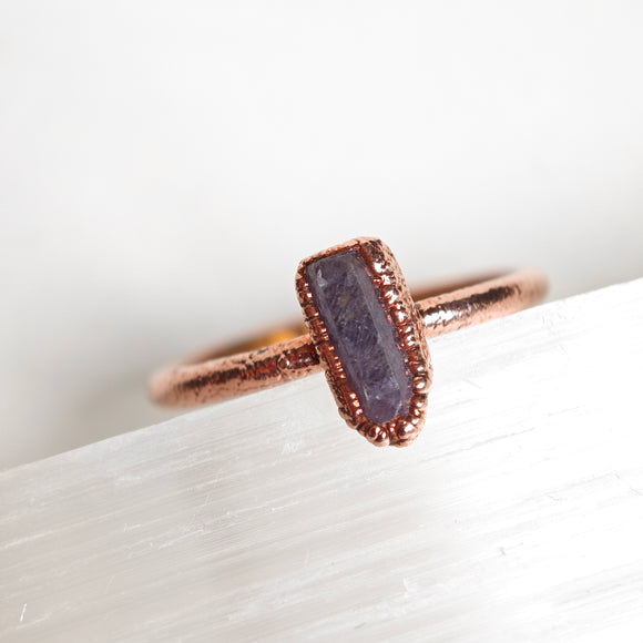 Anillo Zafiro- Electroformado en Cobre