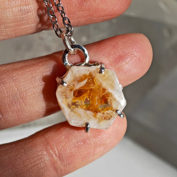 Colgante Citrino · Hexagonal Garras