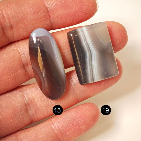 Ágata de Botsuana Cabujón Rectangular y Ovalado