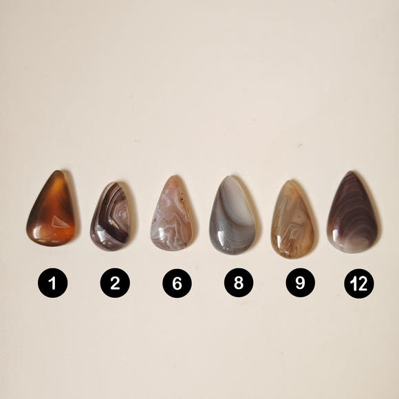 Botswana Agate Teardrop Small Cabochons