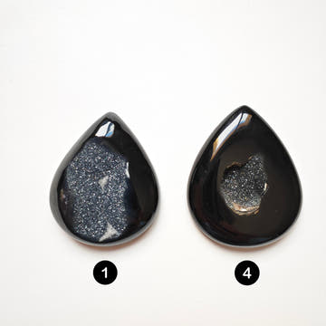 Large Teardrop Black Onyx Cabochons