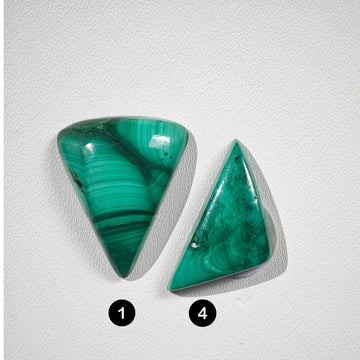 Malaquita Cabujones Triangulares - 0