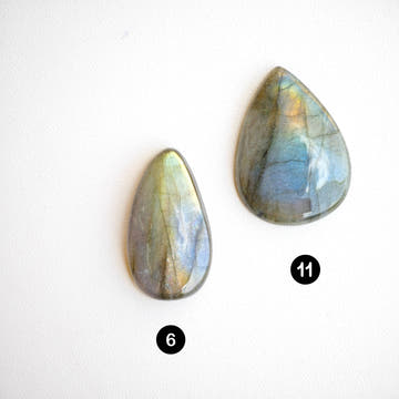 Small Teardrop Labradorite Cabochons - 0