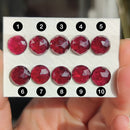 Cabujones Redondos de Granate Rodolita 10mm en Tallado Rosa-3