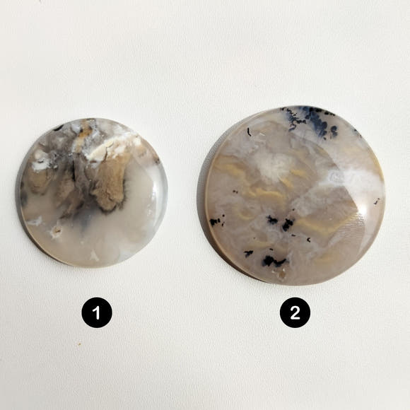 Dendritic Agate Tiger Round Cabochon