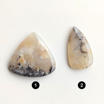 Dendritic Agate Teardrop Cabochons Tiger