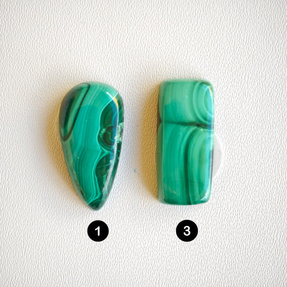 Malachite Cabochons Assorted Shape No. 12