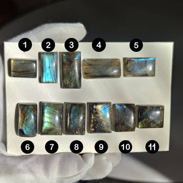 Rectangular Labradorite Cabochons - 0