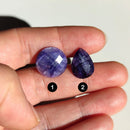 Cabujones de Sillimanita Azul en Tallado Rosa-3