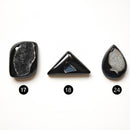 Ónix Negro con Drusas Cabujones Variados-2