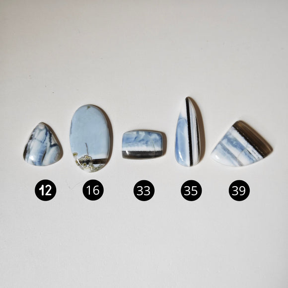 Ópalo Azul "Owyhee" Formas Variadas