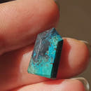 Chrysocolla, Azurite, and Malachite Point · 17×10 mm-2
