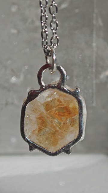 Colgante Citrino · Hexagonal Garras - 0