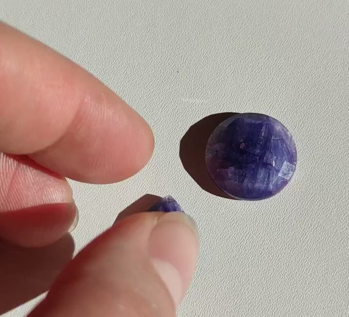 Cabujones de Sillimanita Azul en Tallado Rosa - 0