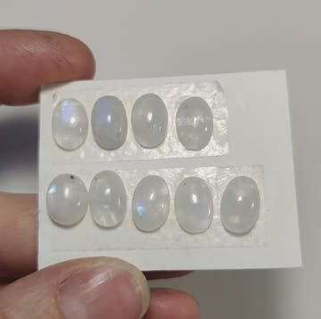 Rainbow Moonstone Oval Cabochons