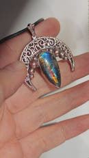 Moon Pendant · Rainbow Labradorite-2
