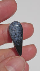 Cabujón Ágata Negra Veteada · 26×11 mm-3