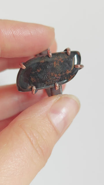 Mahogany Obsidian Ring · Copper - 0