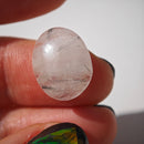 Cabujón Ovalado  de Cuarzo con Rutilo Negro-5