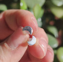 Pendientes Minimalistas de Plata Luna Creciente-2