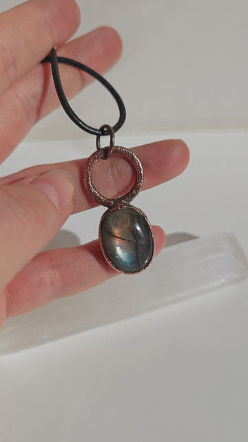 Electroformed Duo Labradorite Pendant - 0