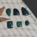 Blue Apatite Cabochons in Various Shapes-3