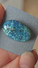 Cabujón de Shattuckita Oval · 22×13 mm · Namibia-2