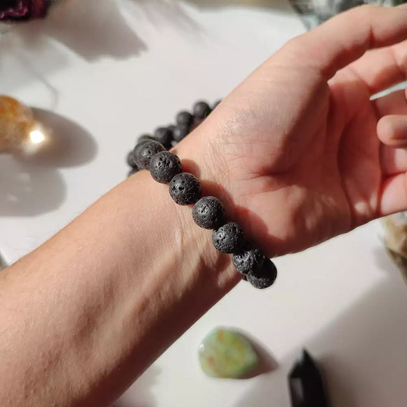 12mm Lava Stone Bracelets - Anima Mundi Crystals